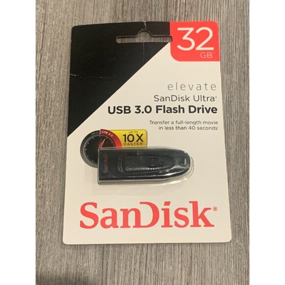 SanDisk Ultra USB 3.0 32GB Flash Drive - Black - Picture 1 of 2